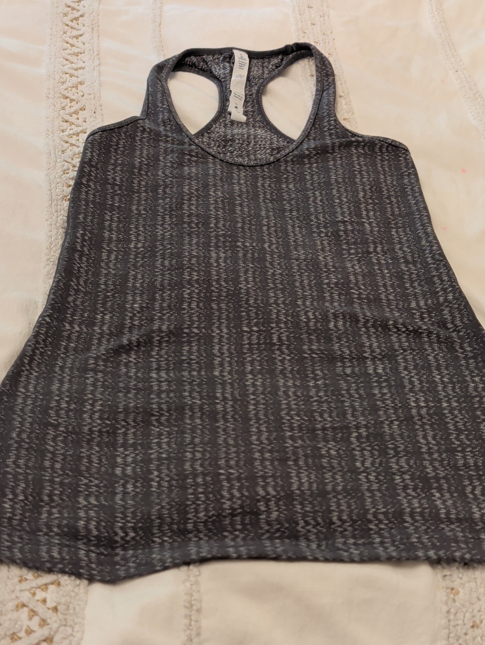 lululemon athletica Charcoal Heathered Racerback Tank Top